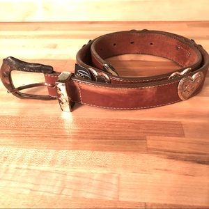 Brighton Casual Hearts Leather Belt